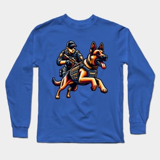 Police K9 In Action Long Sleeve T-Shirt